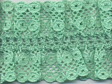 Кружево на резинке,  цвет мятный 40 мм.