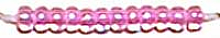 Бисер прозрачный с прокрасом 38127 ярко-розовый