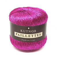 Пайетки 2мм на полиамиде (PAILLETTES, 100% Полиамид, 7.20м/1г) 010 фуксия (моток 50г)