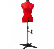 Манекен портновский раздвижной на ножке, алый (р 42-48)