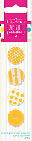 Набор пуговиц Spots & Stripes Brights - YELLOW 4 шт, желтый