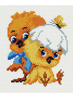 Канва с рисунком 16х20см Матренин посад, "Цыплята"