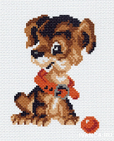 Канва с рисунком 16х20см Матренин посад, "Тобик"