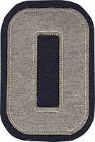 Термоаппликация цифра "0" большая серая