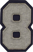 Термоаппликация цифра "8" большая серая