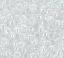 Бисер "ТОНО" круглый 8/0 3мм №121 белоснежный/перл (25г)