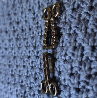 Застежка-крючок металлическая, темный никель, 43мм О17