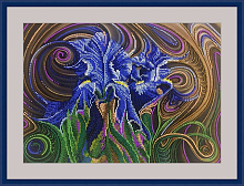 Набор для вышивания бисером "Синие ирисы"