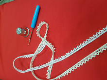 Кружево хлопковое узкое белое