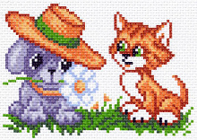 Канва с рисунком 16х20см Матренин посад, "Интересное знакомство"