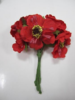 Цветы декор. Маки. 6шт