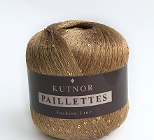 Пайетки 2мм на полиамиде (PAILLETTES, 100% Полиамид, 7.20м/1г) 134 бронзовый (моток 50г)