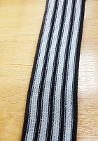 Тесьма Лампасная черно-серебряная 5см  О1А