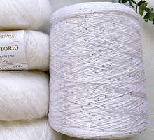 Пайетки 2мм на полиамиде (PAILLETTES, 100% Полиамид, 7.20м/1г) 179 - серебряные пайетки на белом