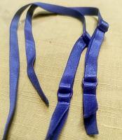Бретели для бюстгальтера пришивные, цвет синий , 10мм