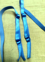 Бретели для бюстгальтера пришивные, цвет бирюзово-голубой , 10мм