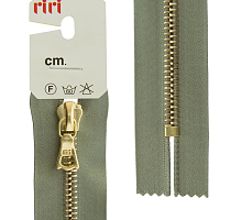 Молнии RIRI-6 металл. GO,16 см и  18 см, на атласной тесьме, 1 замок неразъемный