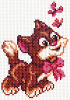 Канва с рисунком 16х20см Матренин посад, "Мой котенок"