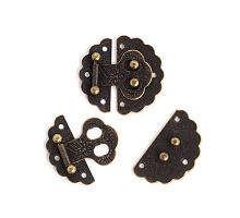 Декоративный замок, диаметр 40 мм, бронза