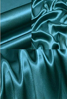 Креп-сатин, цвет морская волна (цена за отрез 1.69м)