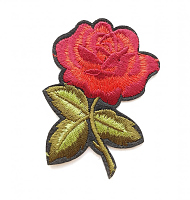 Термоаппликация роза красная 50х75мм