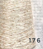 Пайетки 2мм на полиамиде (PAILLETTES, 100% Полиамид, 7.20м/1г) 176 - айвори с золотом