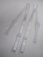 Бретели для бюстгальтера белые, съемные, 10мм