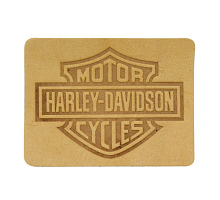 Термоаппликация из кожи Харли Дэвидсон бежевая