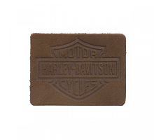 Термоаппликация из кожи Харли Дэвидсон коричневая