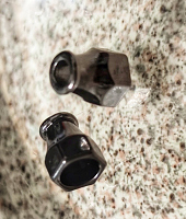 Наконечник "гайка" 10мм металл черный никель (цена за пару) №4