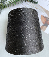 Пайетки 2мм на полиамиде (PAILLETTES, 100% Полиамид, 7.20м/1г) - 182 чёрный с серебром