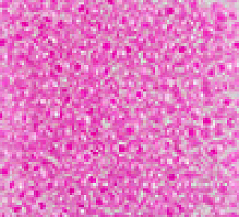 Бисер прозрачный с прокрасом 38125 ярко-розовый