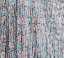 Хлопок-крэш серо-голубой с сакурой, ш.1,3м (цена за 1см)