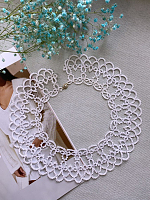 Воротник ручной работы (белый) ш15