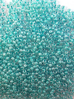 Бисер прозрачный с прокрасом 38158 (светлая морская волна)