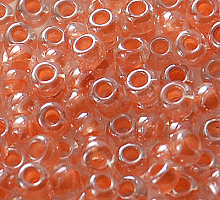 Бисер прозрачный с прокрасом 38189 абрикос