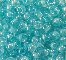 Бисер прозрачный с прокрасом 38155 светлая мята