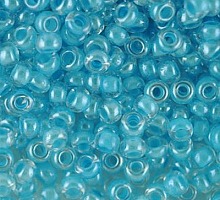 Бисер прозрачный с прокрасом 38163 бирюзовый