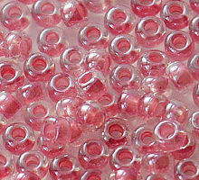 Бисер прозрачный с прокрасом 38196 брусника