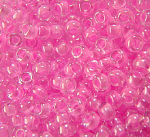 Бисер прозрачный с прокрасом 38175 розовый