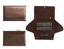 Набор круговых никелированных коротких спиц со сменными лесками addiClick LACE Short Tips (доставка и 1 пара спиц единорог в подарок)