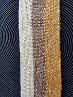 Тесьма лампасная бежево-золотая