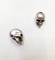 Наконечник (концевик) череп, серебро