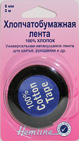 ТЕСЬМА ДЛЯ УКРЕПЛЕНИЯ ШВОВ черная, 5м, шир.6мм  Ш8
